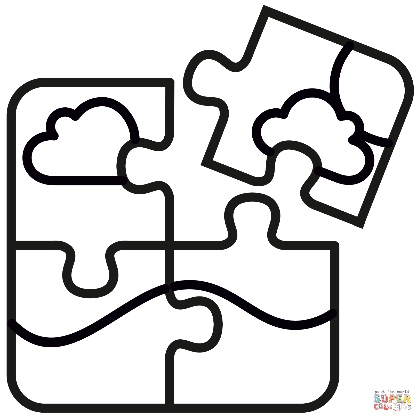 Puzzle Pieces coloring page | Free Printable Coloring Pages