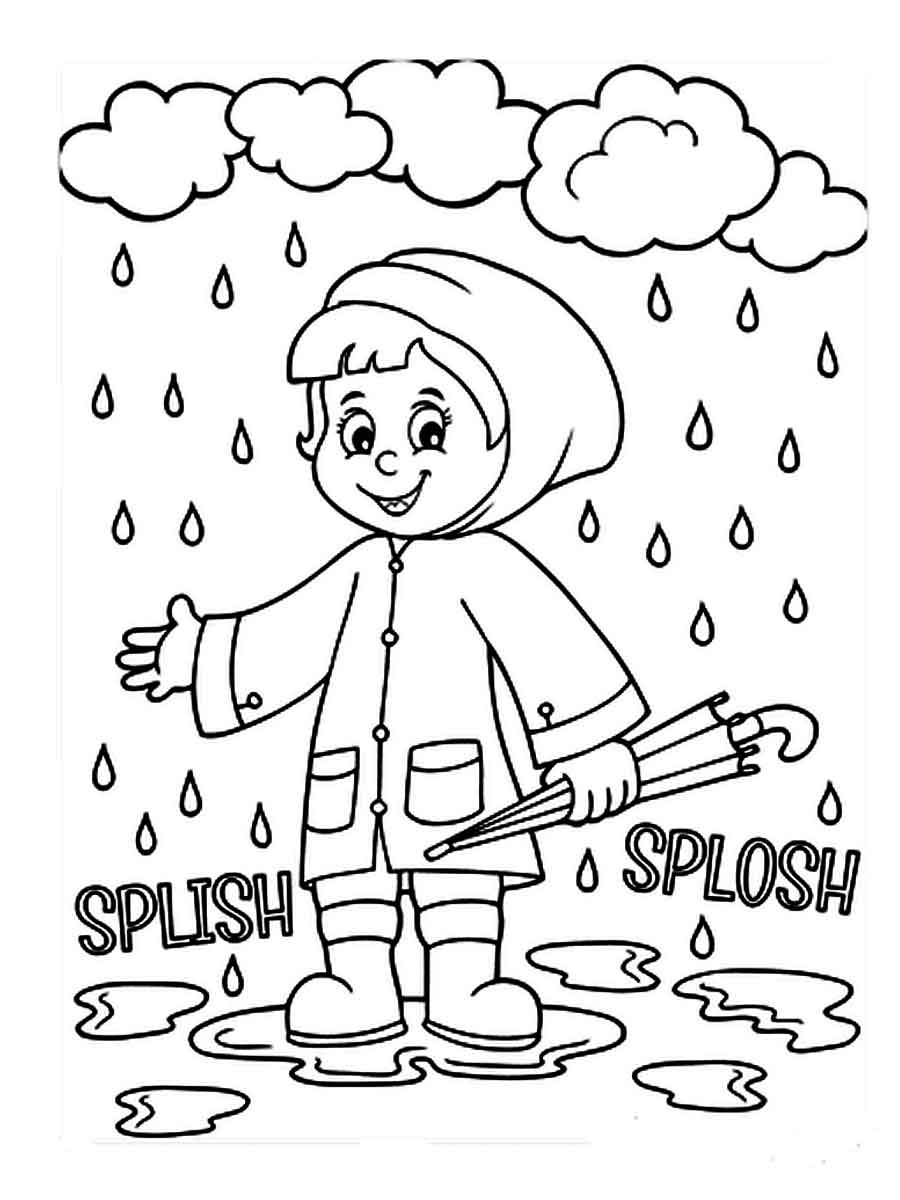 Rainy day coloring pages