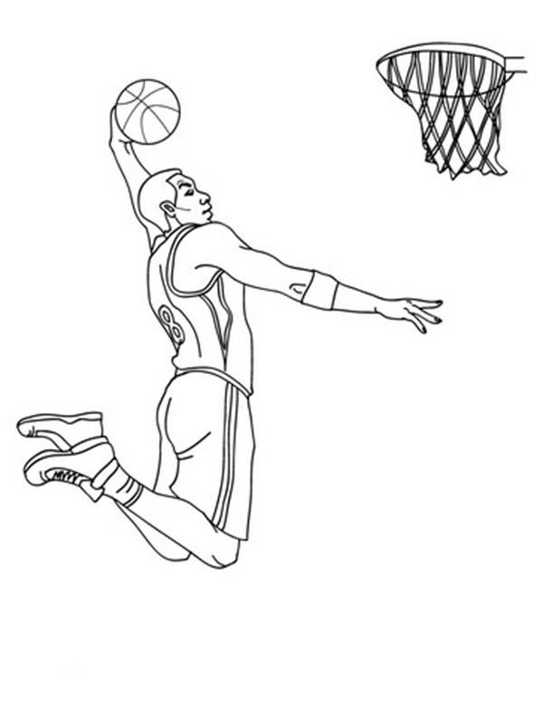 NBA Player Slam Dunk Coloring Page : Color Luna | Basketball drawings,  Super coloring pages, Coloring pages