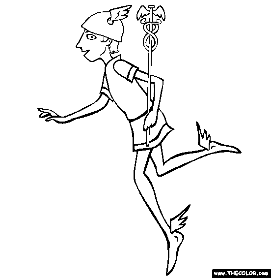 Hermes Coloring Page | Free Hermes Online Coloring