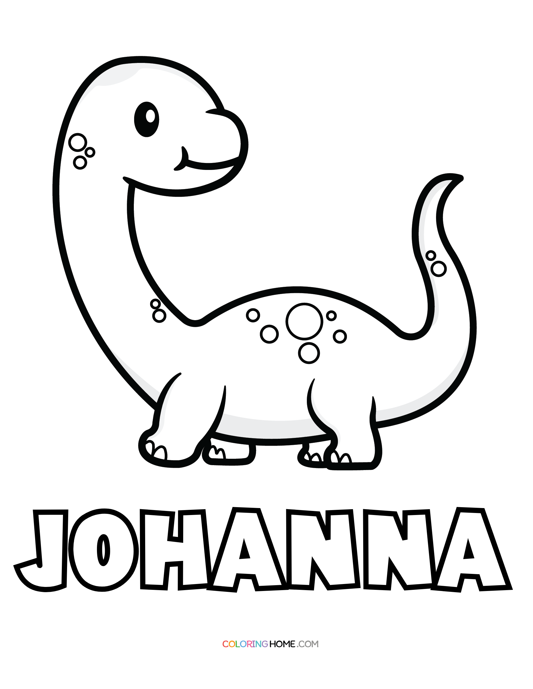 Johanna dinosaur coloring page