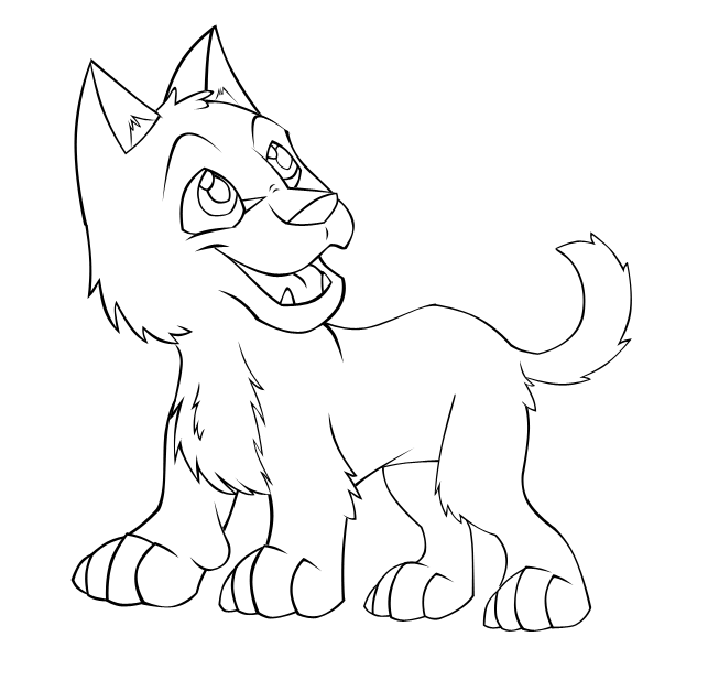 Baby Wolf Coloring Pages | Cute Wolf Pup Drawing Images & Pictures - Becuo  | Drawing images, Drawings, Wolf pup