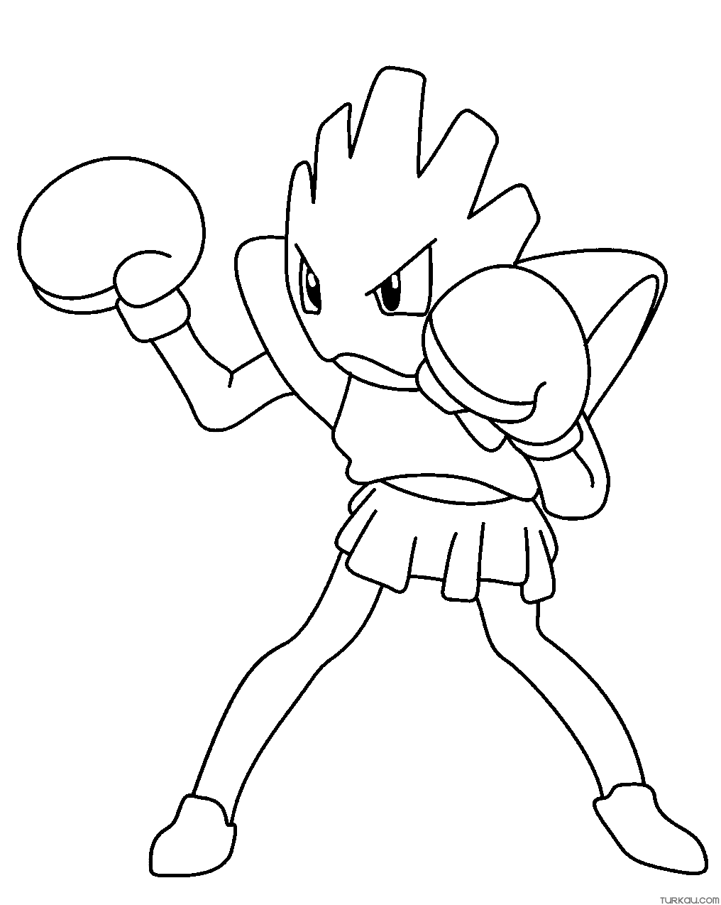 Pokemon Hitmonchan Coloring Page » Turkau