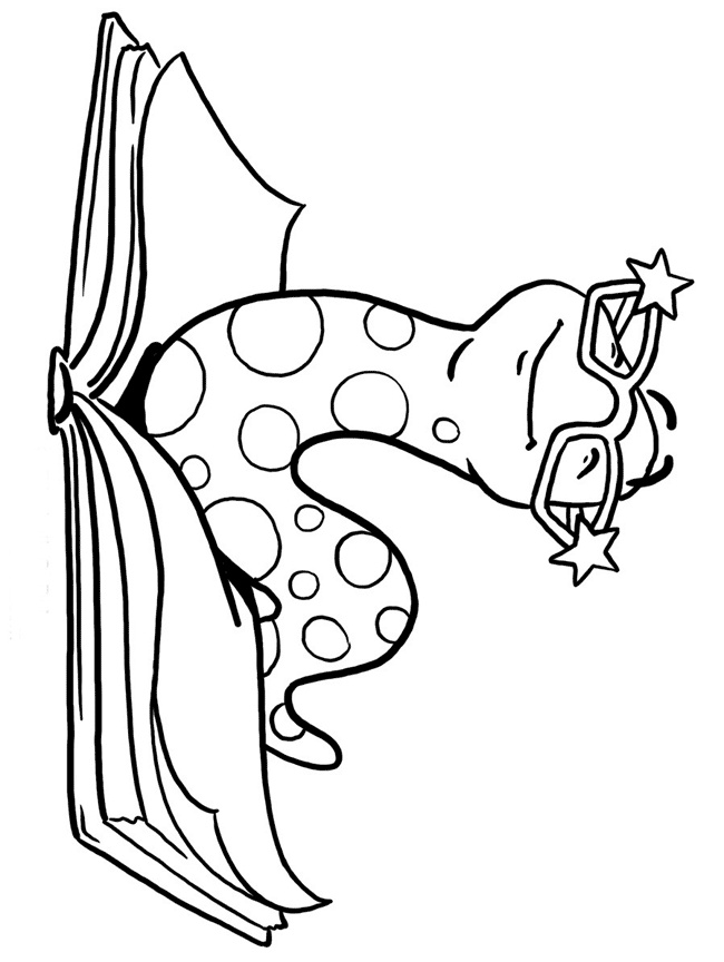 bookworm coloring pages - Clip Art Library