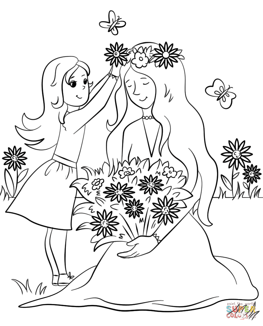 My Mom is a Wood Fairy coloring page | Free Printable Coloring Pages