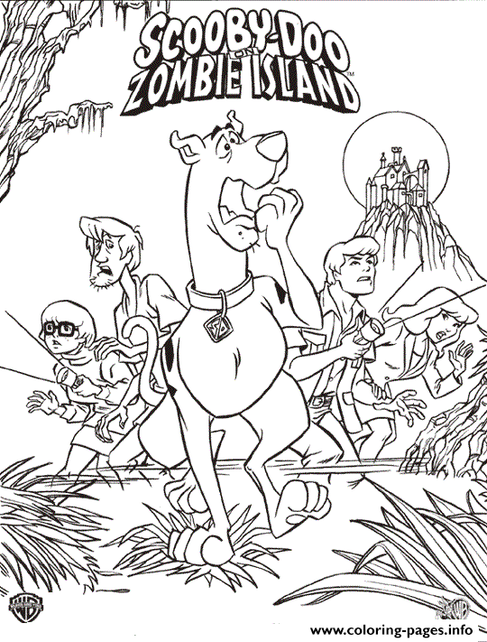 Scooby Dooo On Zombie Land Scooby Doo 1026 Coloring page Printable