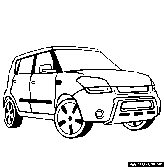 Kia Soul Coloring Page | Free Kia Soul Online Coloring