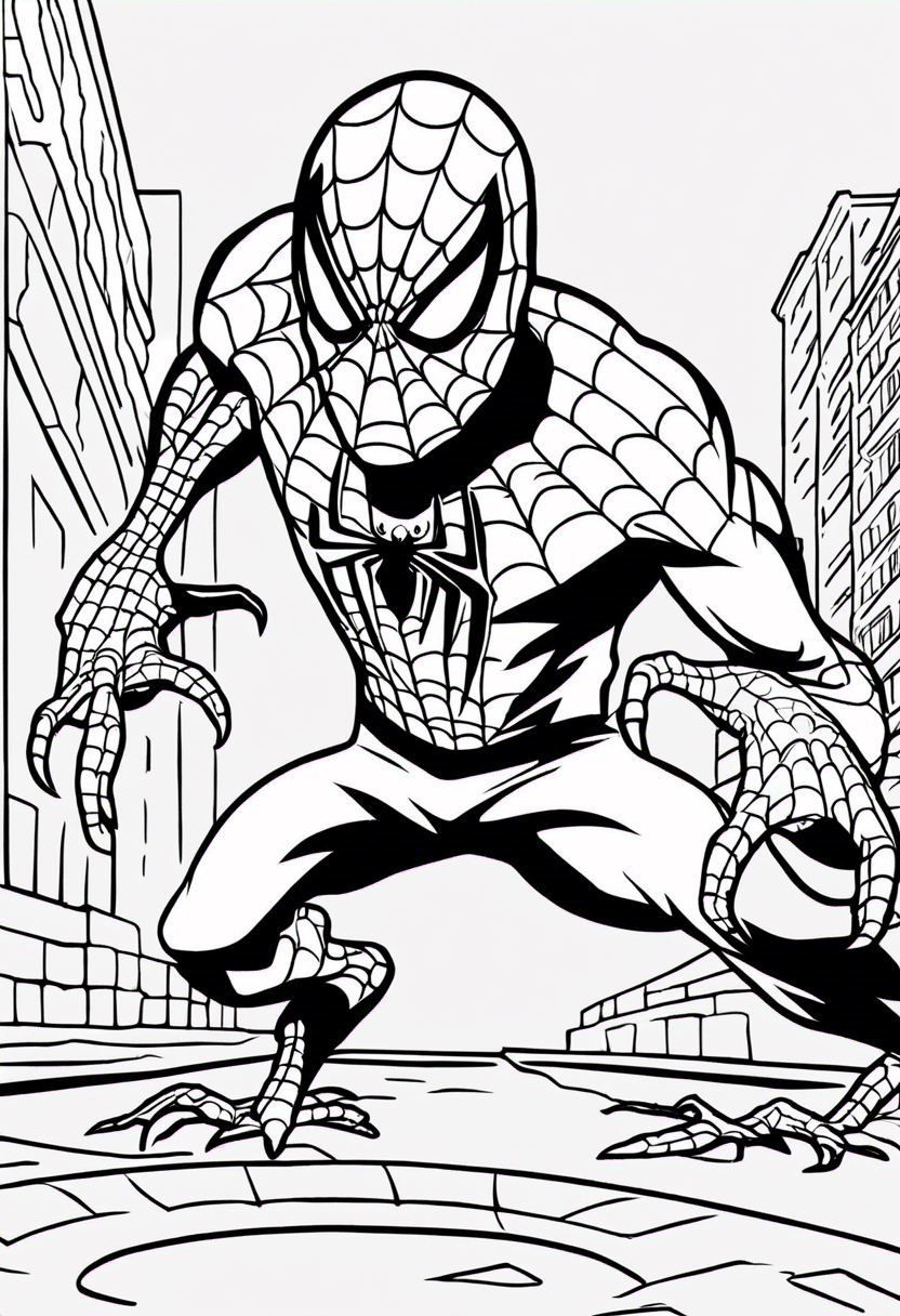 10 Festive Spider-Man Christmas Coloring Pages to Color