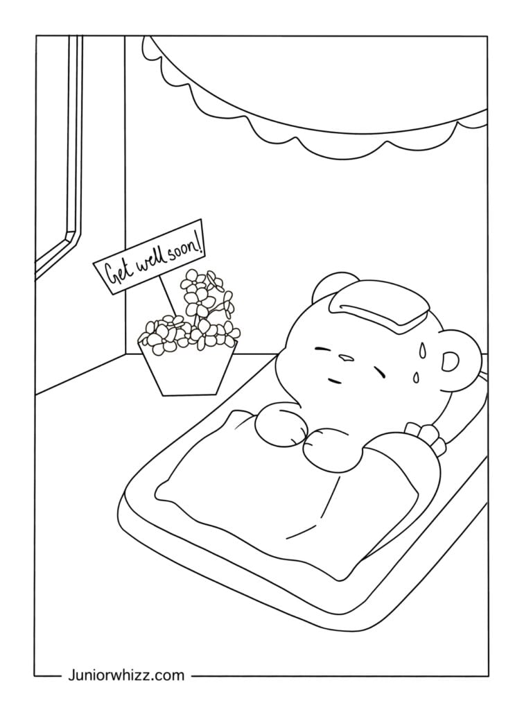 Get Well Soon Coloring Pages (12 ...