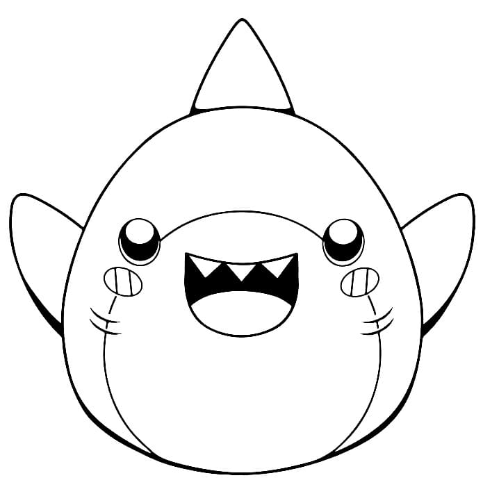 LankyBox Thicc Shark coloring page ...