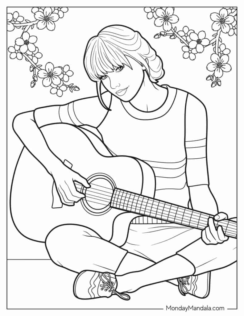 20 Taylor Swift Coloring Pages (Free ...