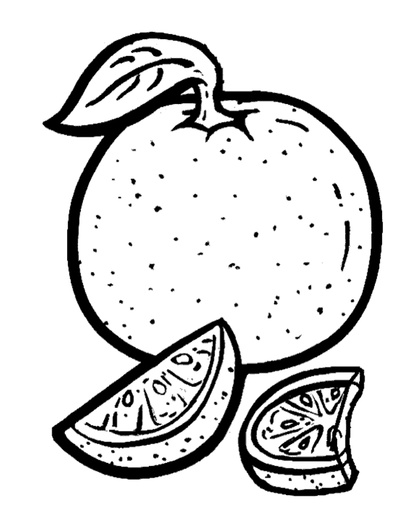 Simple tangerine sliced picture - Topcoloringpages.net