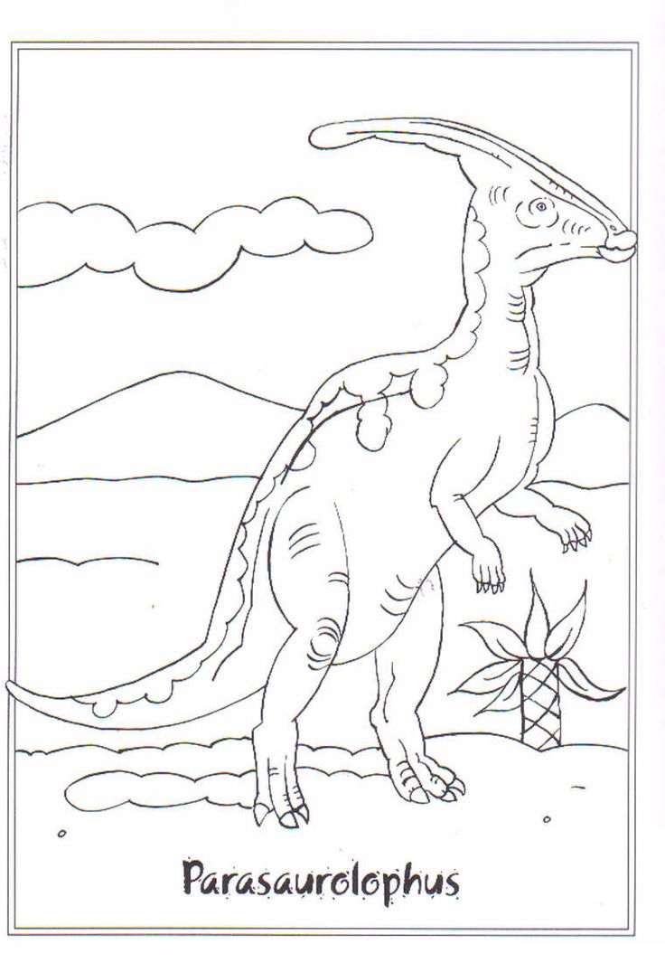 Parasaurolophus Coloring Page