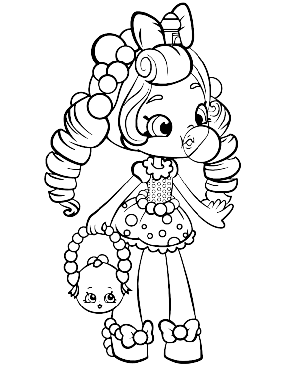 Shoppie doll coloring page Shopkins - Topcoloringpages.net