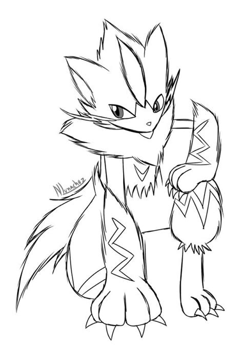 Lucario And Zeraora Coloring Pages - Learny Kids