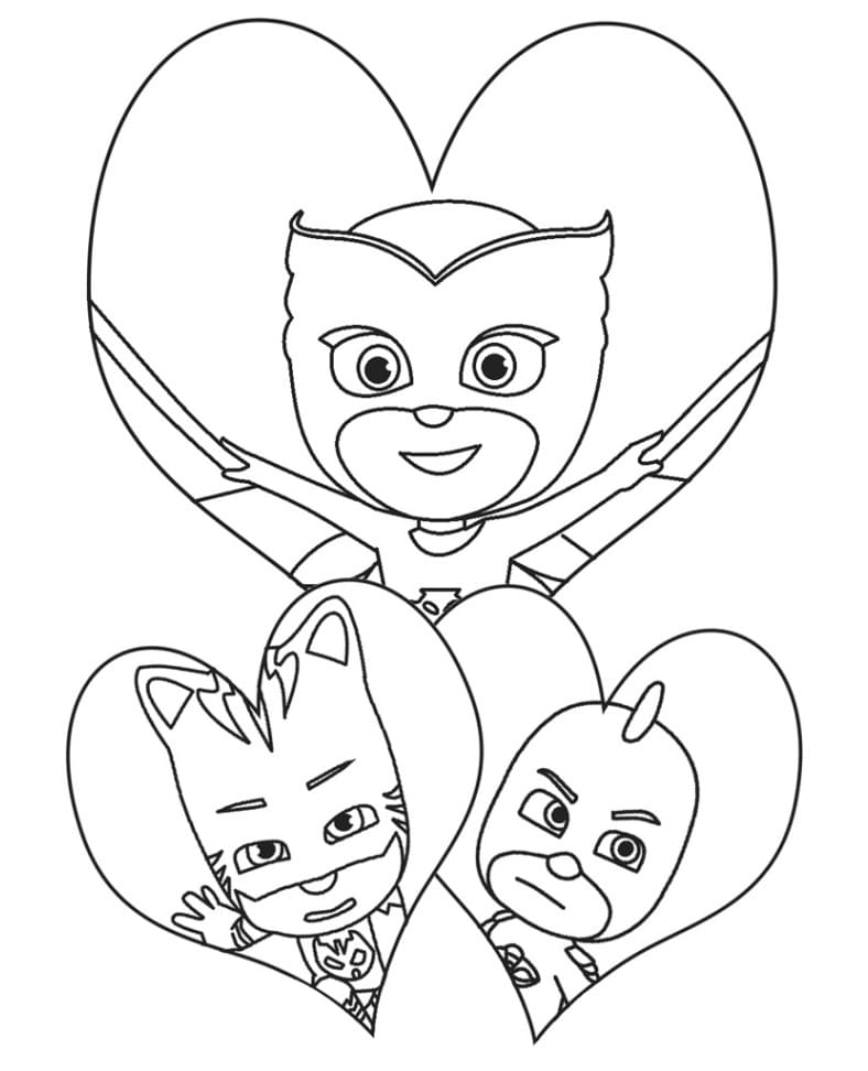 PJ Masks 10 Coloring Page - Free Printable Coloring Pages for Kids