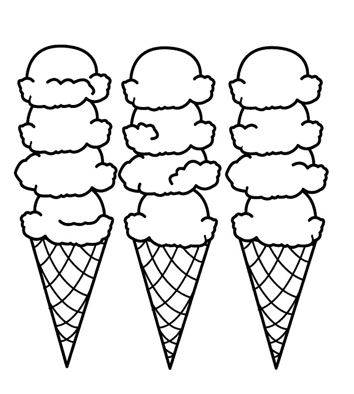 Ice Cream Cone Coloring Page - ClipArt Best