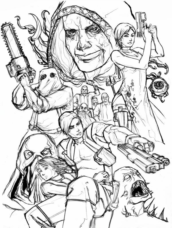 Pin by Ольга on RE | Resident evil, Coloring pages, Evil