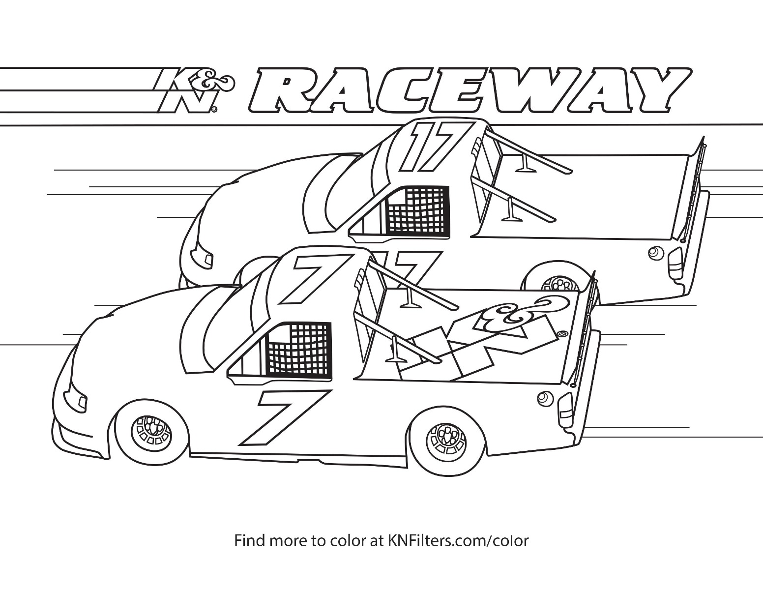 K&N Printable Coloring Pages for Kids