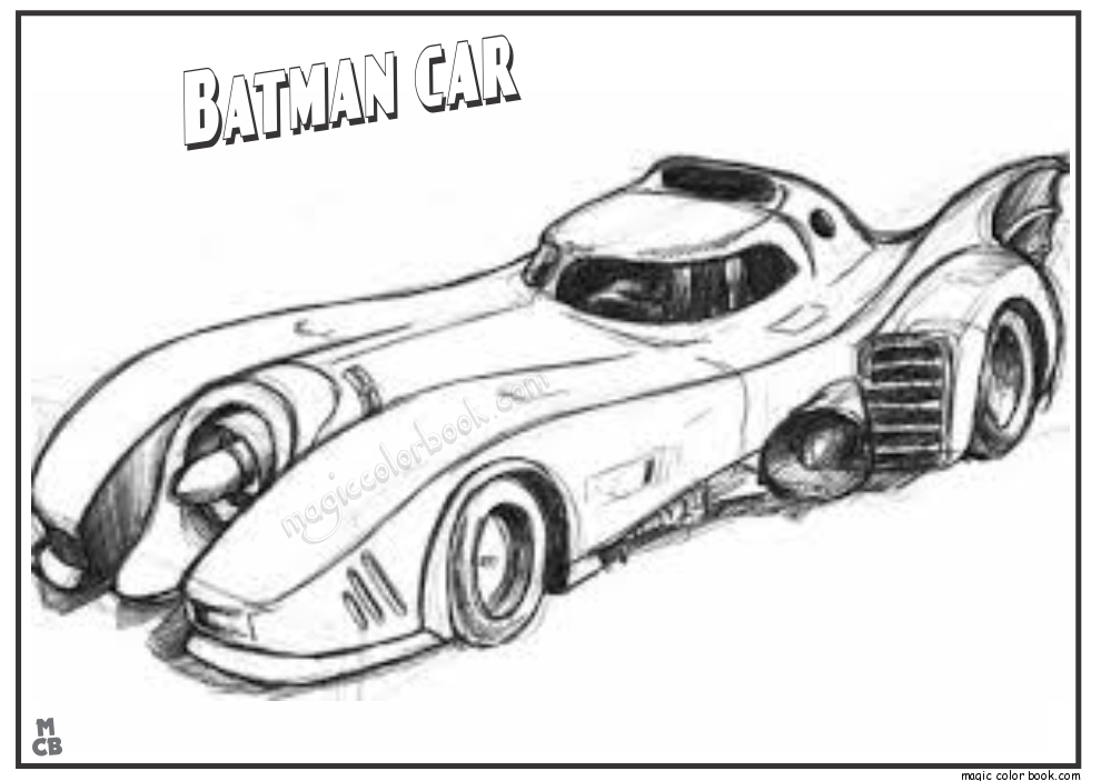 Car Coloring Pages Batman - Coloring Pages For All Ages