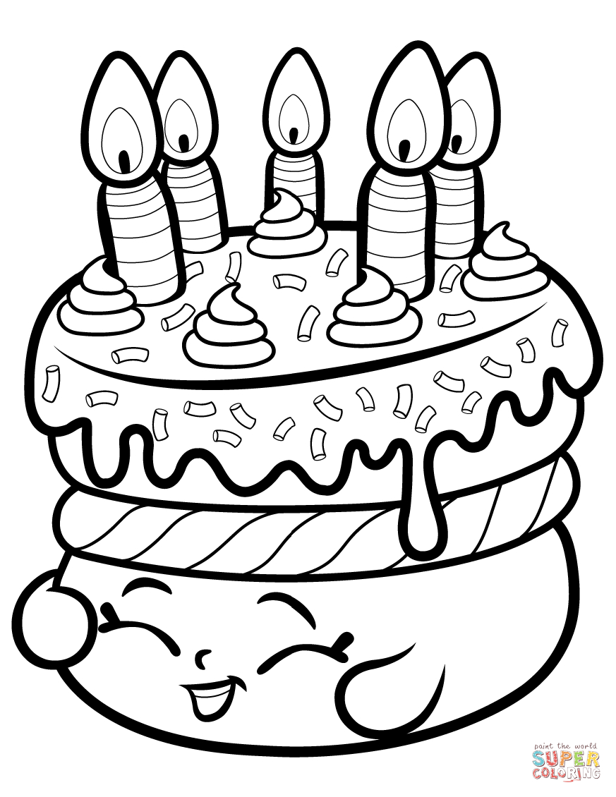 coloring ~ Cake Wishes Shopkin Coloring Page Free Printable Pages ...