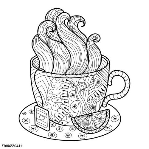 29 Elegant Collection Of Tea Cup Coloring Page | Crafted Here