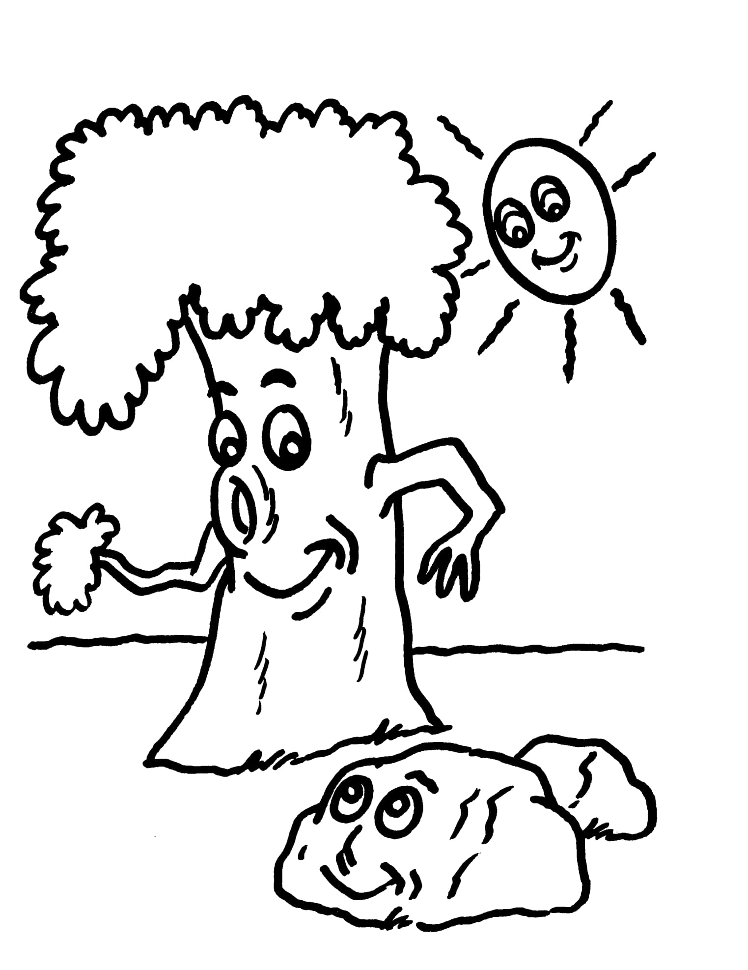 Coloring Pages : Easy Animals Coloring Plus Of Tree First Copy ...