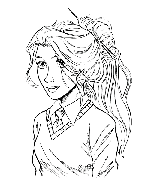 Harry Potter Coloring Pages Luna