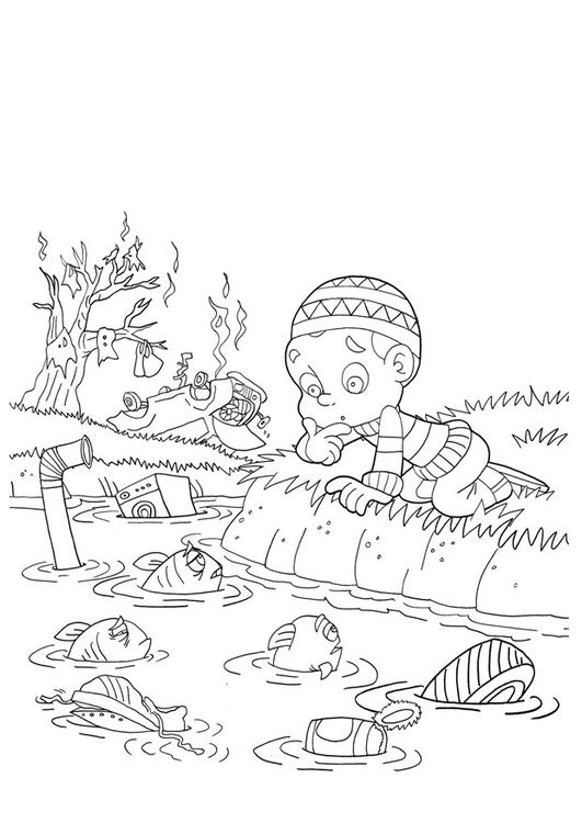 Coloring page water pollution - img 22004.