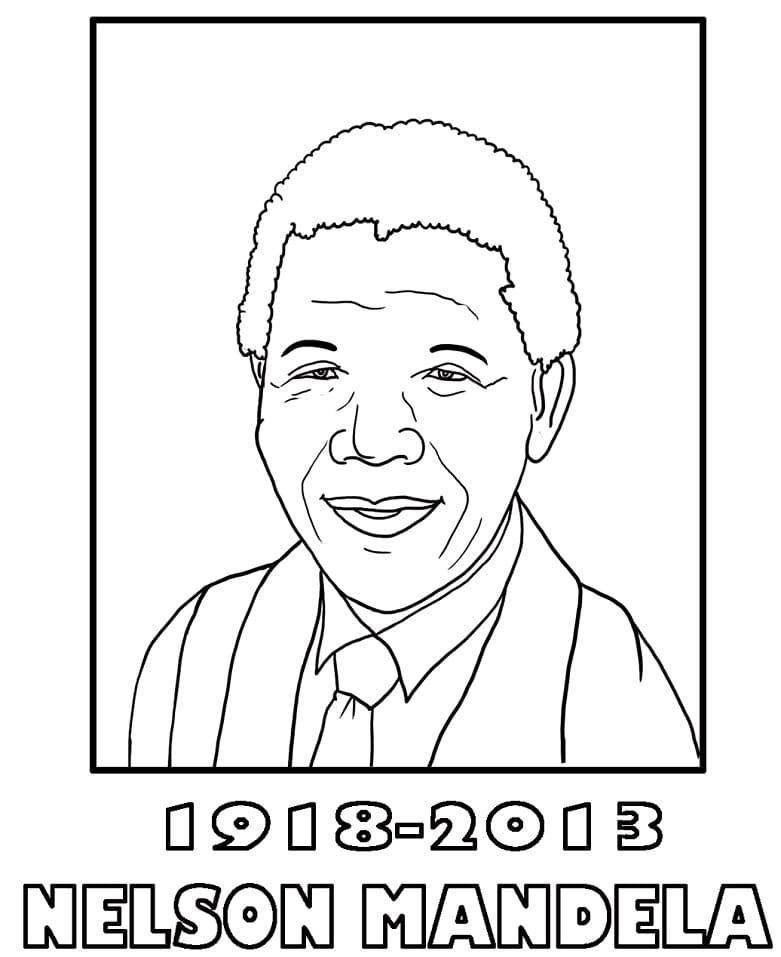 Nelson Mandela 4 Coloring Page - Free Printable Coloring Pages for Kids