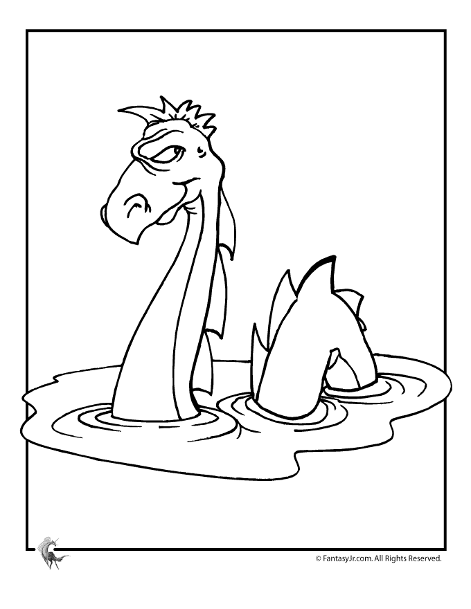 L is for Loch Ness Monster Coloring Page | Woo! Jr. Kids Activities :  Children's Publishing