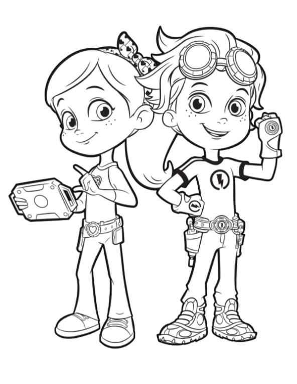 Kids-n-fun.com | Coloring page Rusty Rivets rusty ruby