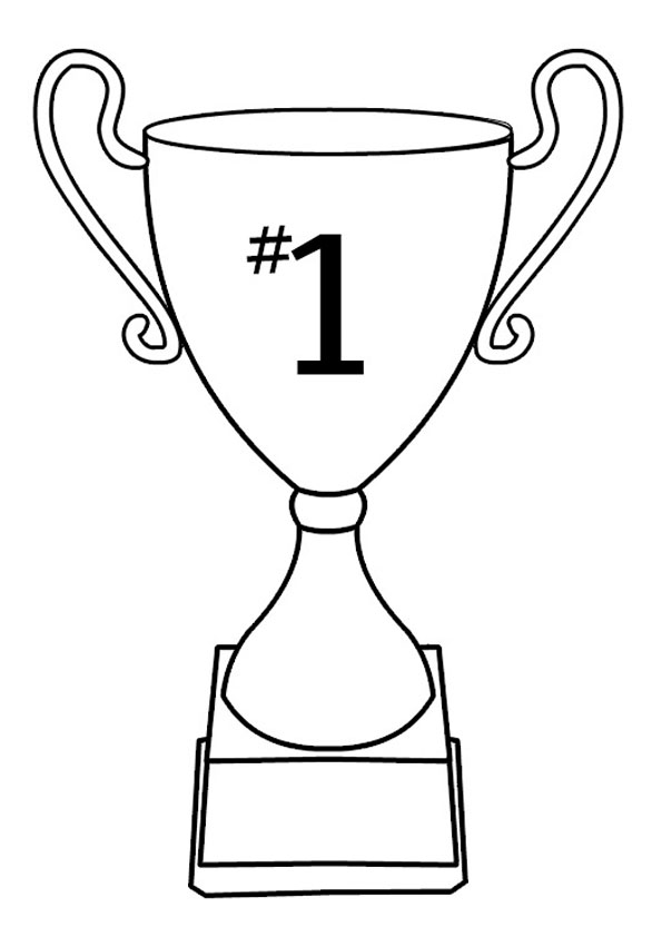 Coloring Pages | Hockey Winning Trophy Coloring Page