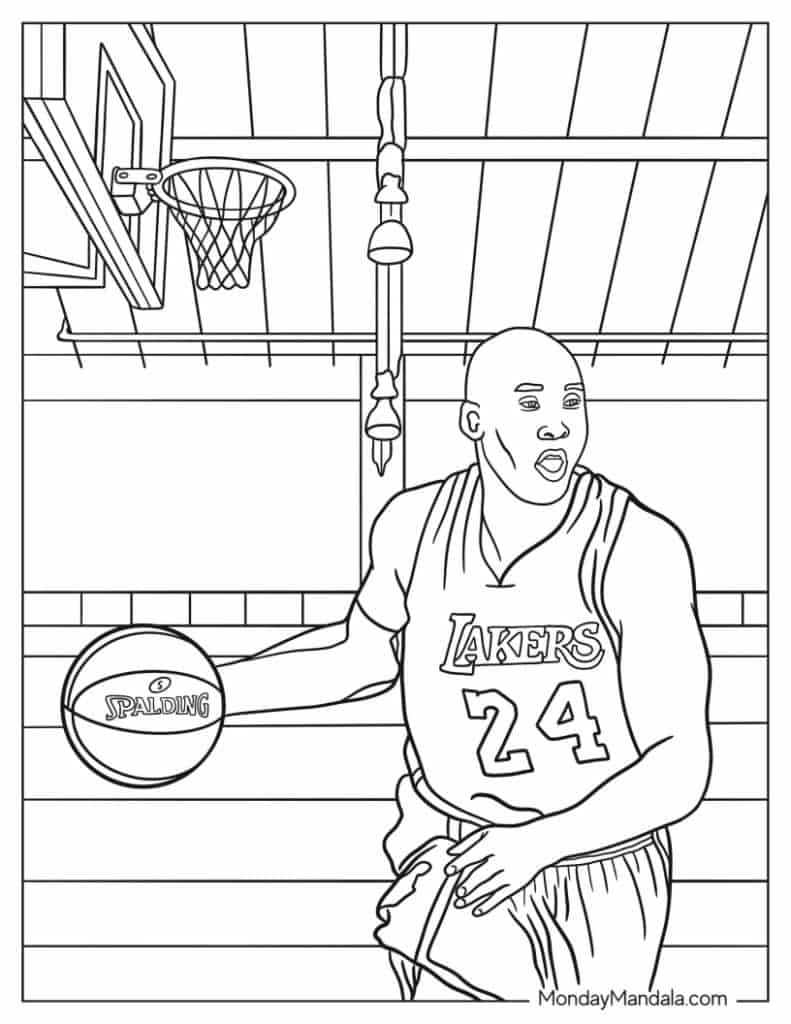 30 Basketball Coloring Pages (Free PDF Printables)