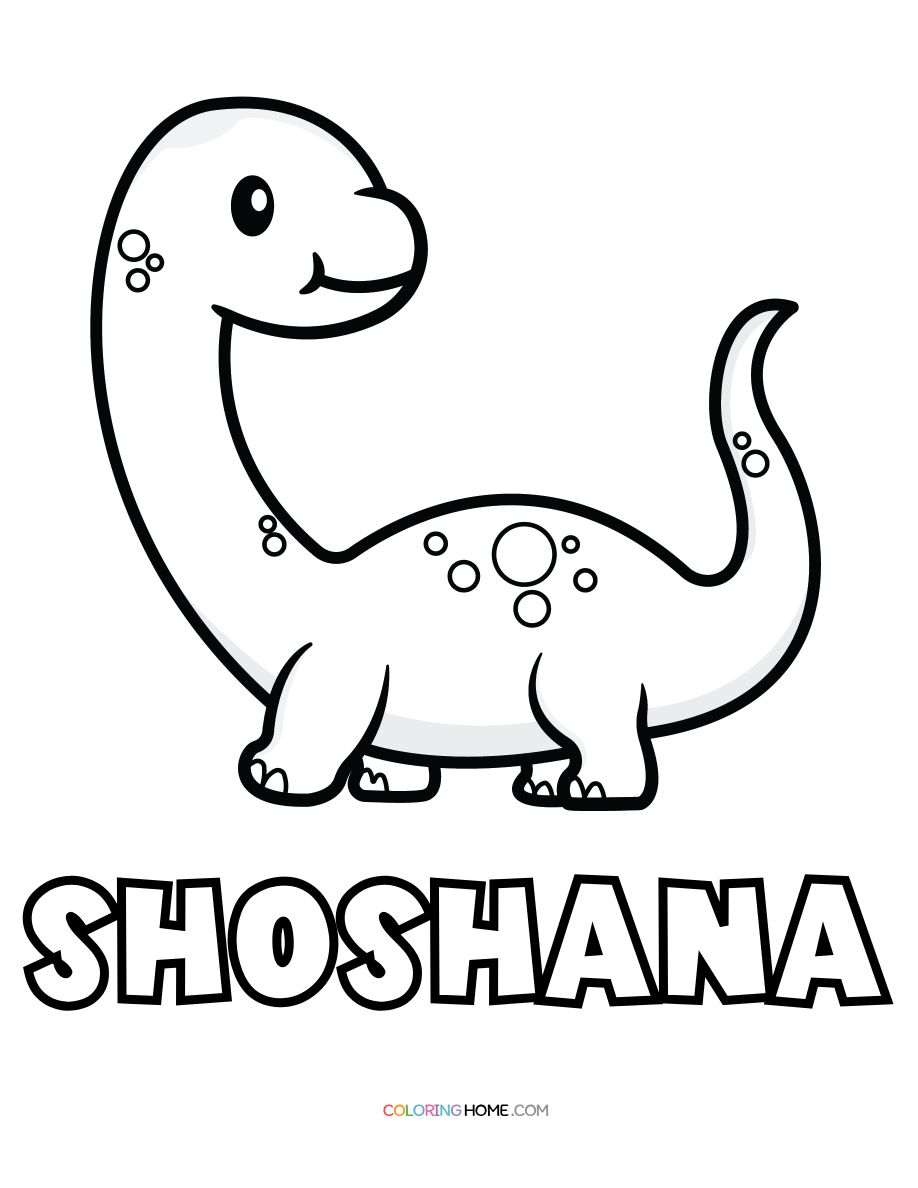 Shoshana dinosaur coloring page