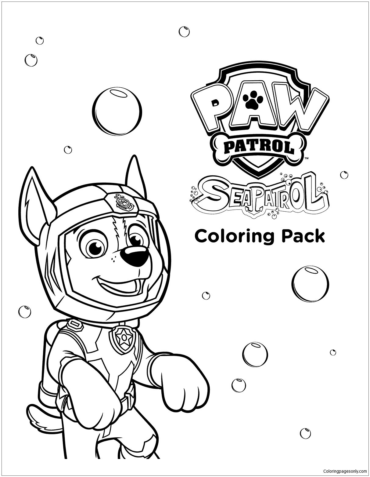 Coloring Pages : Paw Patrol Chase Colouring Pages Virtual Coloring ...