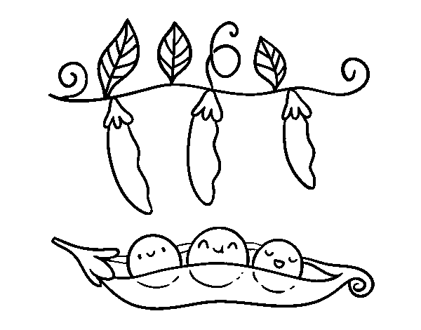 Some peas coloring page - Coloringcrew.com