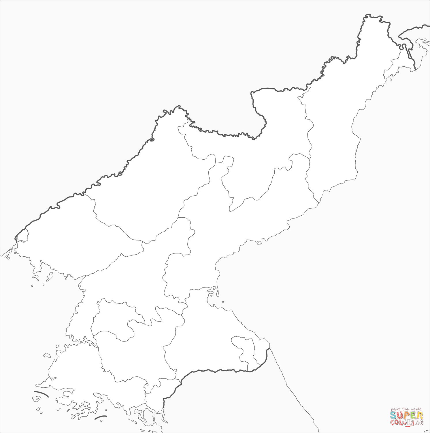 North Korea Map coloring page | Free Printable Coloring Pages