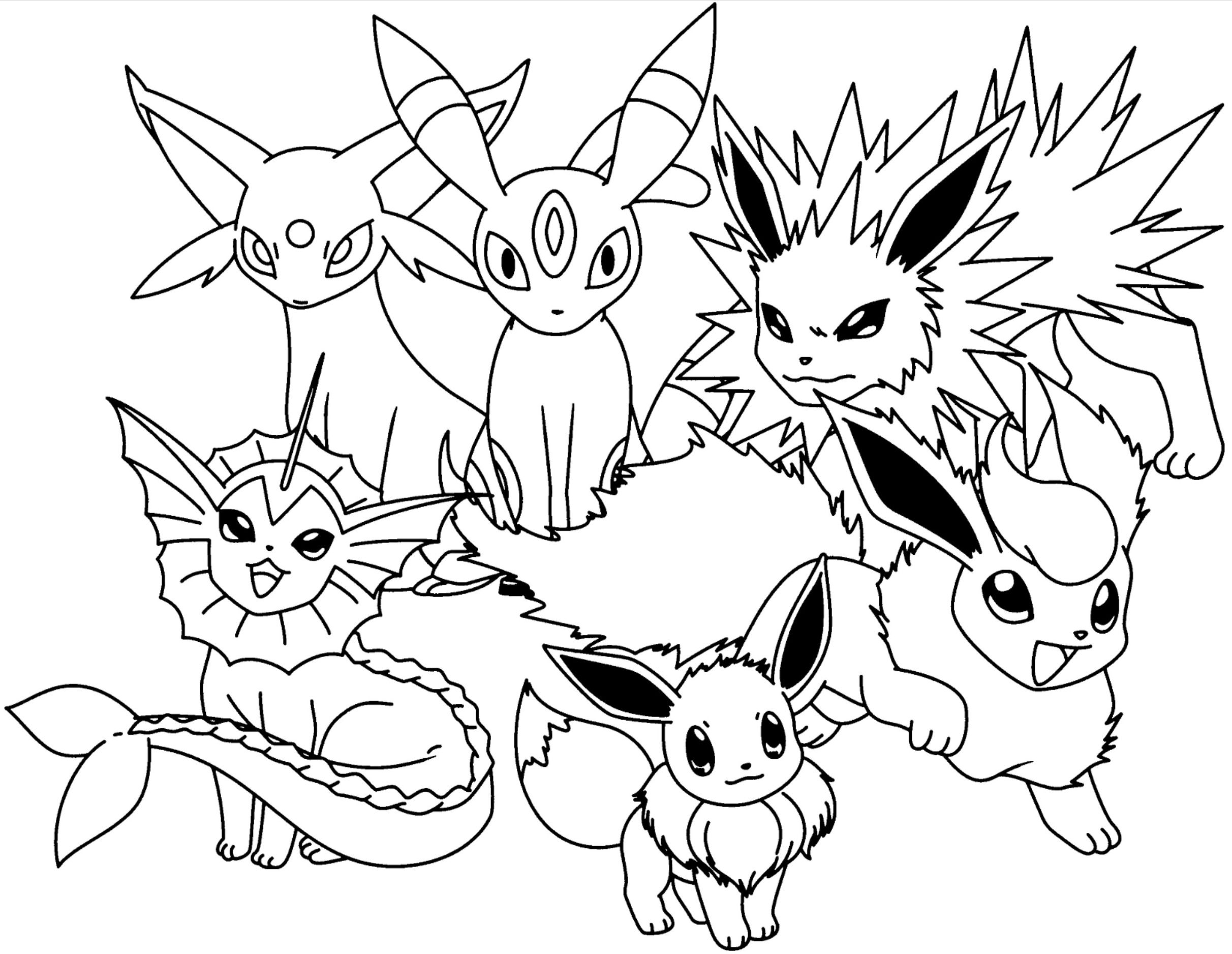 Pokemon Coloring Pages Eevee Evolutions Together in 2020 | Pokemon coloring,  Pokemon coloring pages, Coloring pages