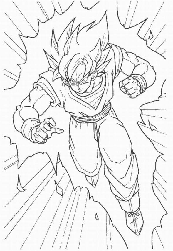 Goku Coloring Pages - Free Printable Coloring Pages for Kids