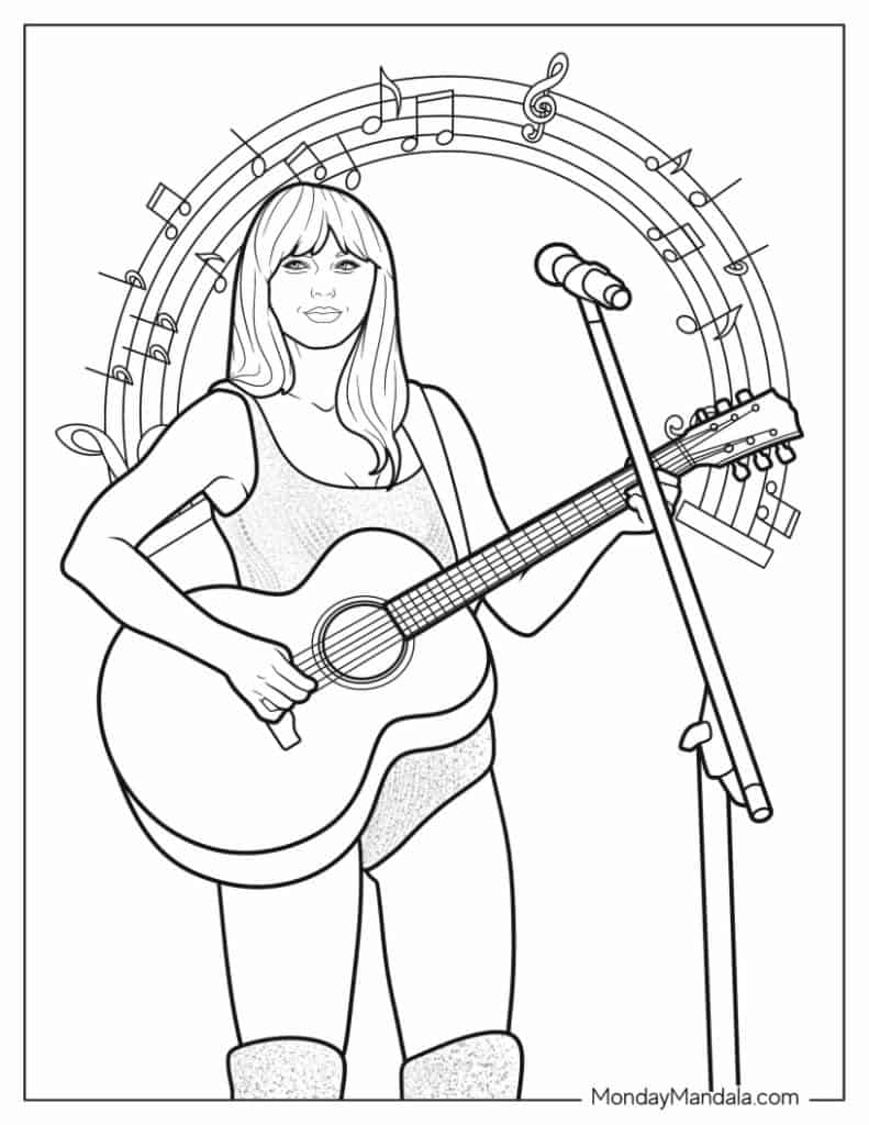 20 Taylor Swift Coloring Pages (Free ...