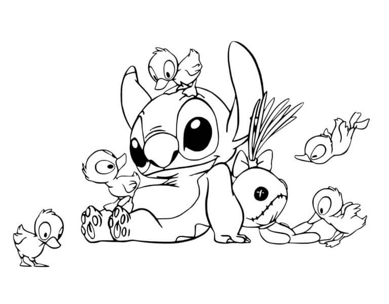 Stitch coloring page ...
