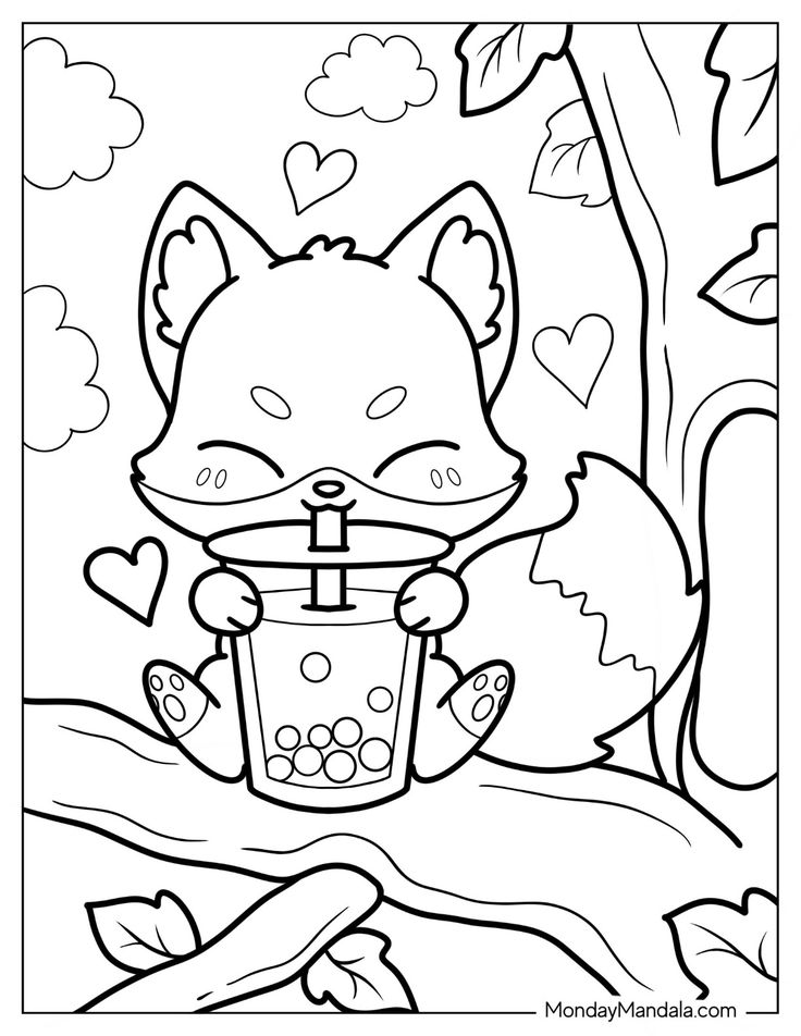 20 Boba Tea Coloring Pages (Free PDF ...