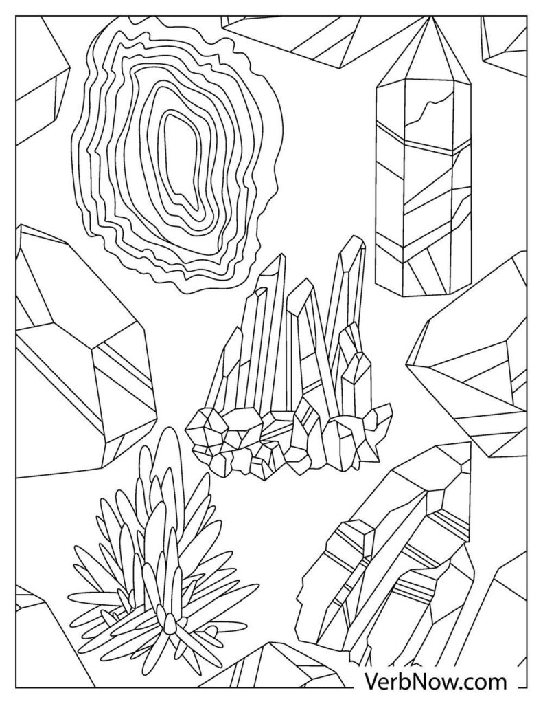 Free GEMSTONES Coloring Pages & Book for Download (Printable PDF) - VerbNow