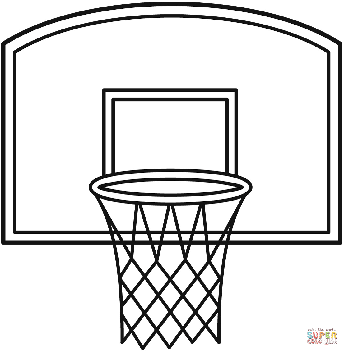 Basketball Rim coloring page | Free ...