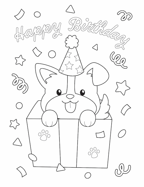 Happy Birthday Coloring Pages - Little ...