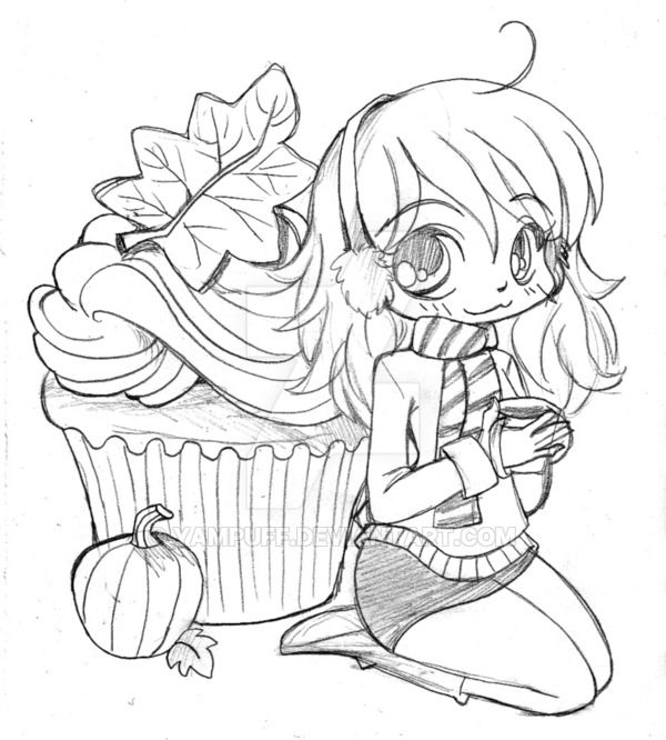 Pumpkin Spice Cupcake Girl by YamPuff ...