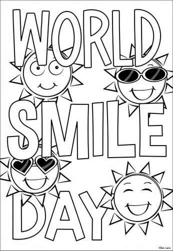 World Smile Day Coloring Pages - ESL ...