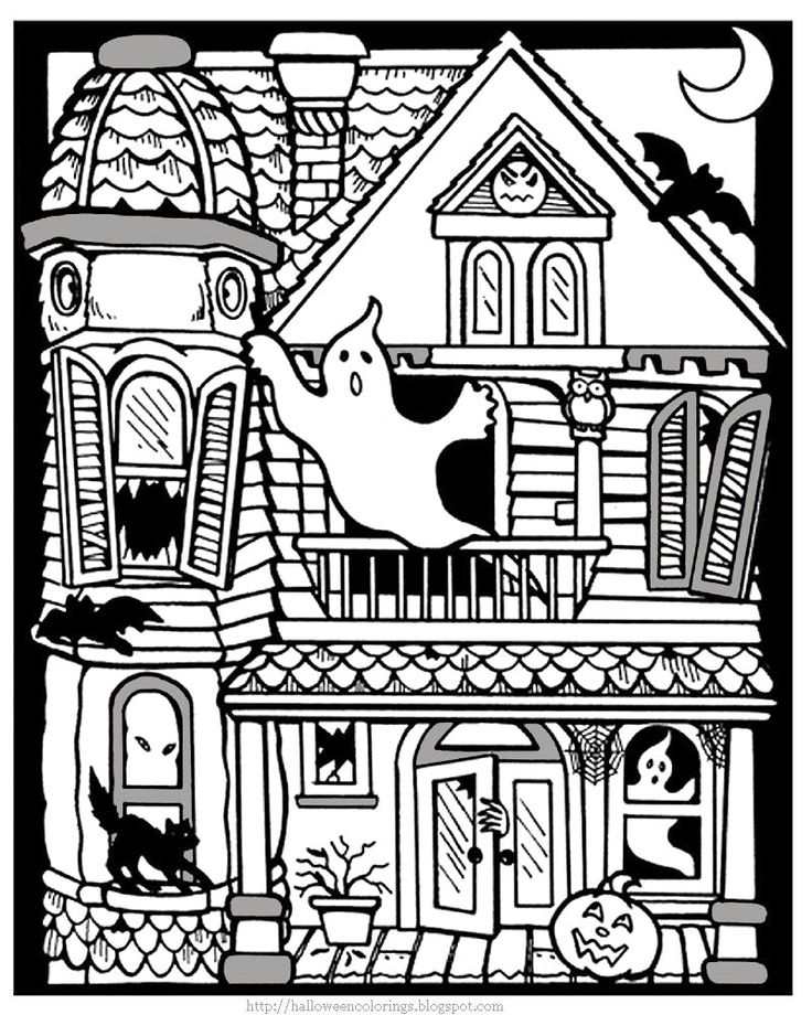 25+ Awesome Image of Haunted House Coloring Pages - entitlementtrap.com | Halloween  coloring sheets, Free halloween coloring pages, Halloween coloring pictures
