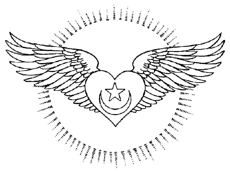 Coloring Page Of Hearts With Wings